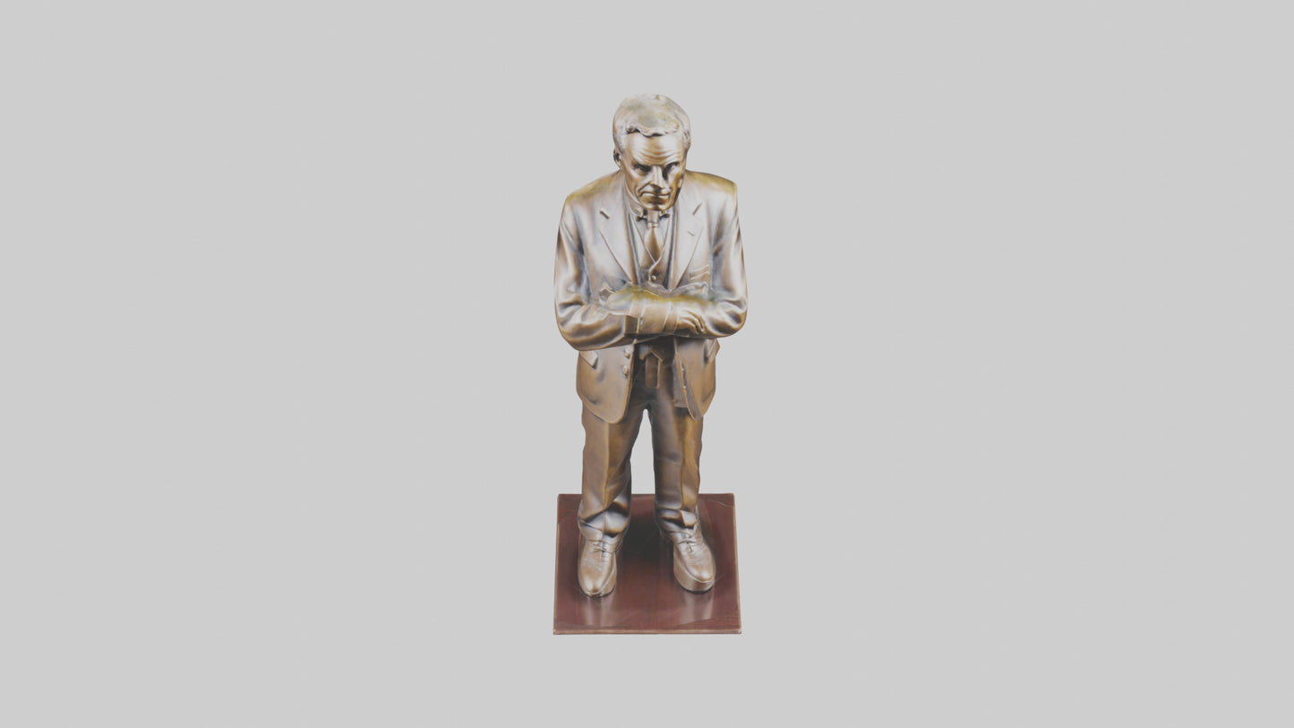 Henry Ford statue model VR / AR / low-poly