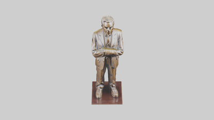 Henry Ford statue model VR / AR / low-poly