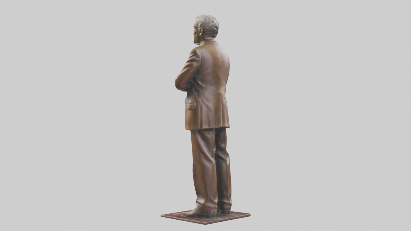 Henry Ford statue model VR / AR / low-poly