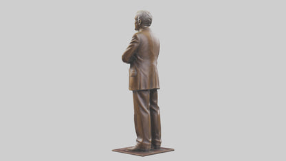 Henry Ford statue model VR / AR / low-poly