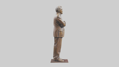 Henry Ford statue model VR / AR / low-poly
