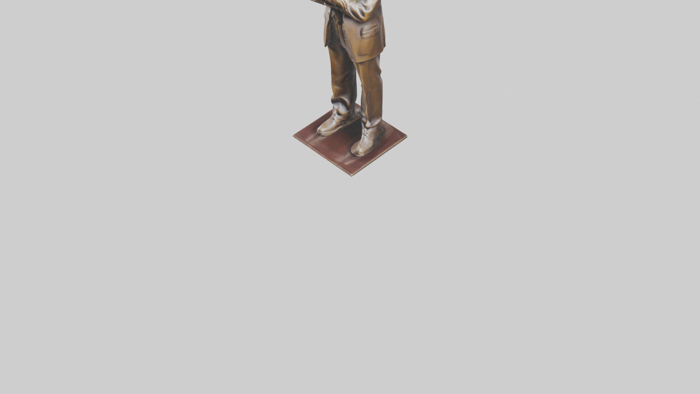 Henry Ford statue model VR / AR / low-poly