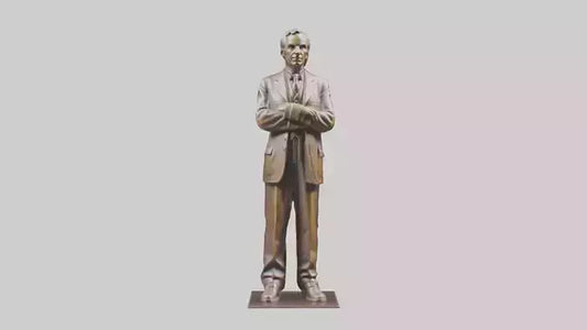 Henry Ford statue model VR / AR / low-poly