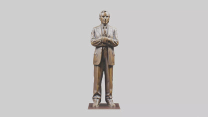 Henry Ford statue model VR / AR / low-poly