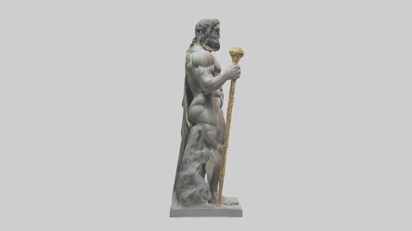 Hercules statue model VR / AR / low-poly