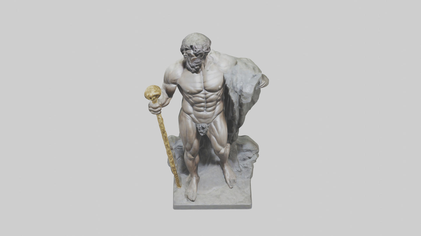 Hercules statue model VR / AR / low-poly