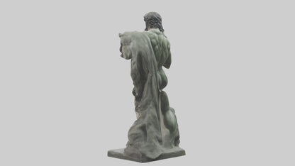 Hercules statue model VR / AR / low-poly