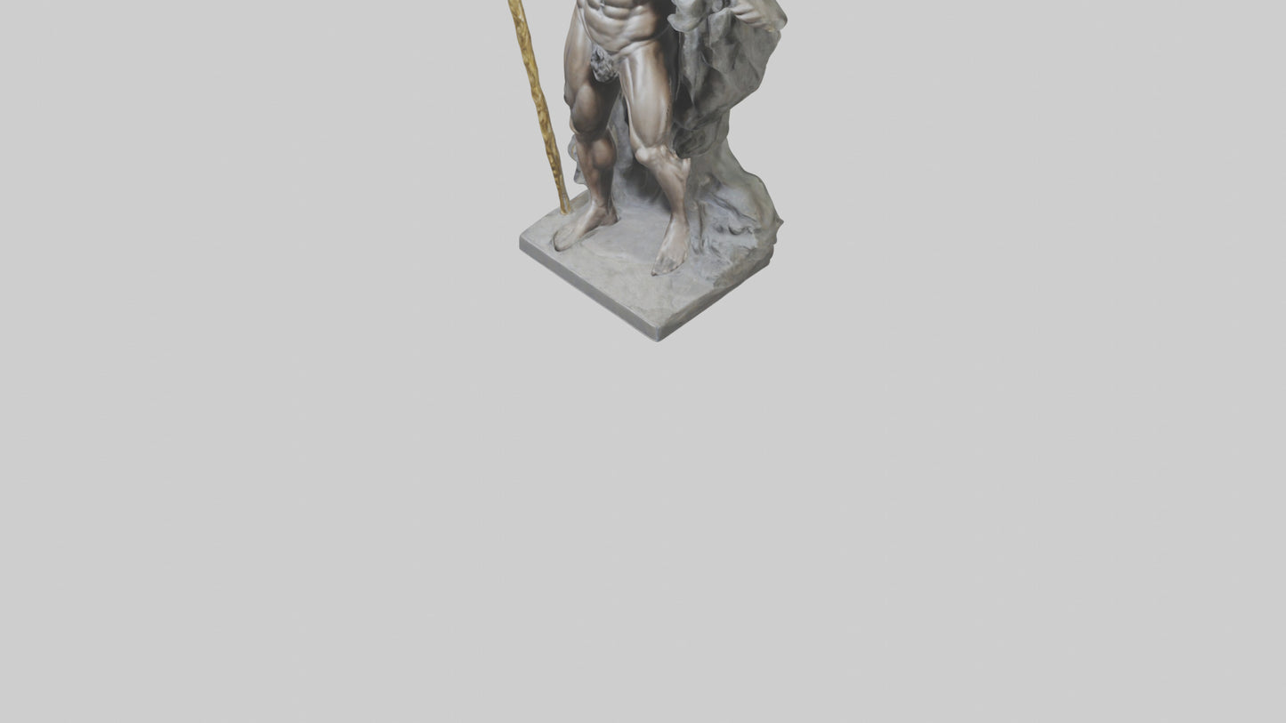 Hercules statue model VR / AR / low-poly