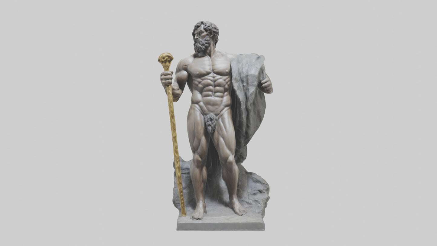 Hercules statue model VR / AR / low-poly