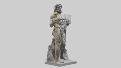 Hercules statue model VR / AR / low-poly