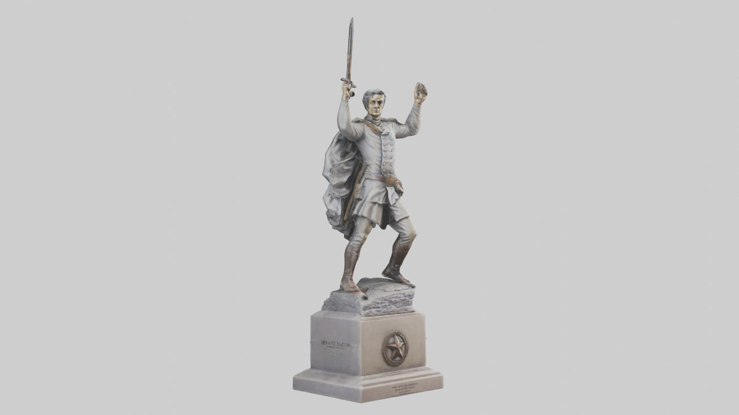 3D model Hero of the Revolution Statue model VR / AR / low-poly