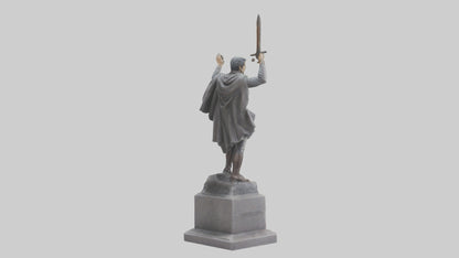 3D model Hero of the Revolution Statue model VR / AR / low-poly