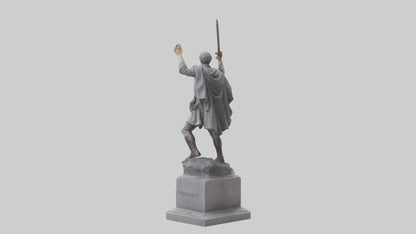 3D model Hero of the Revolution Statue model VR / AR / low-poly