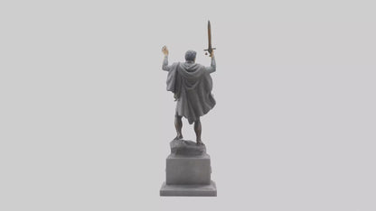 3D model Hero of the Revolution Statue model VR / AR / low-poly