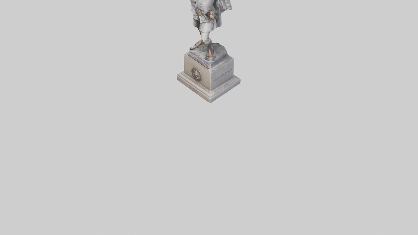 3D model Hero of the Revolution Statue model VR / AR / low-poly