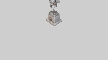 3D model Hero of the Revolution Statue model VR / AR / low-poly