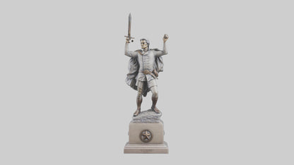 3D model Hero of the Revolution Statue model VR / AR / low-poly