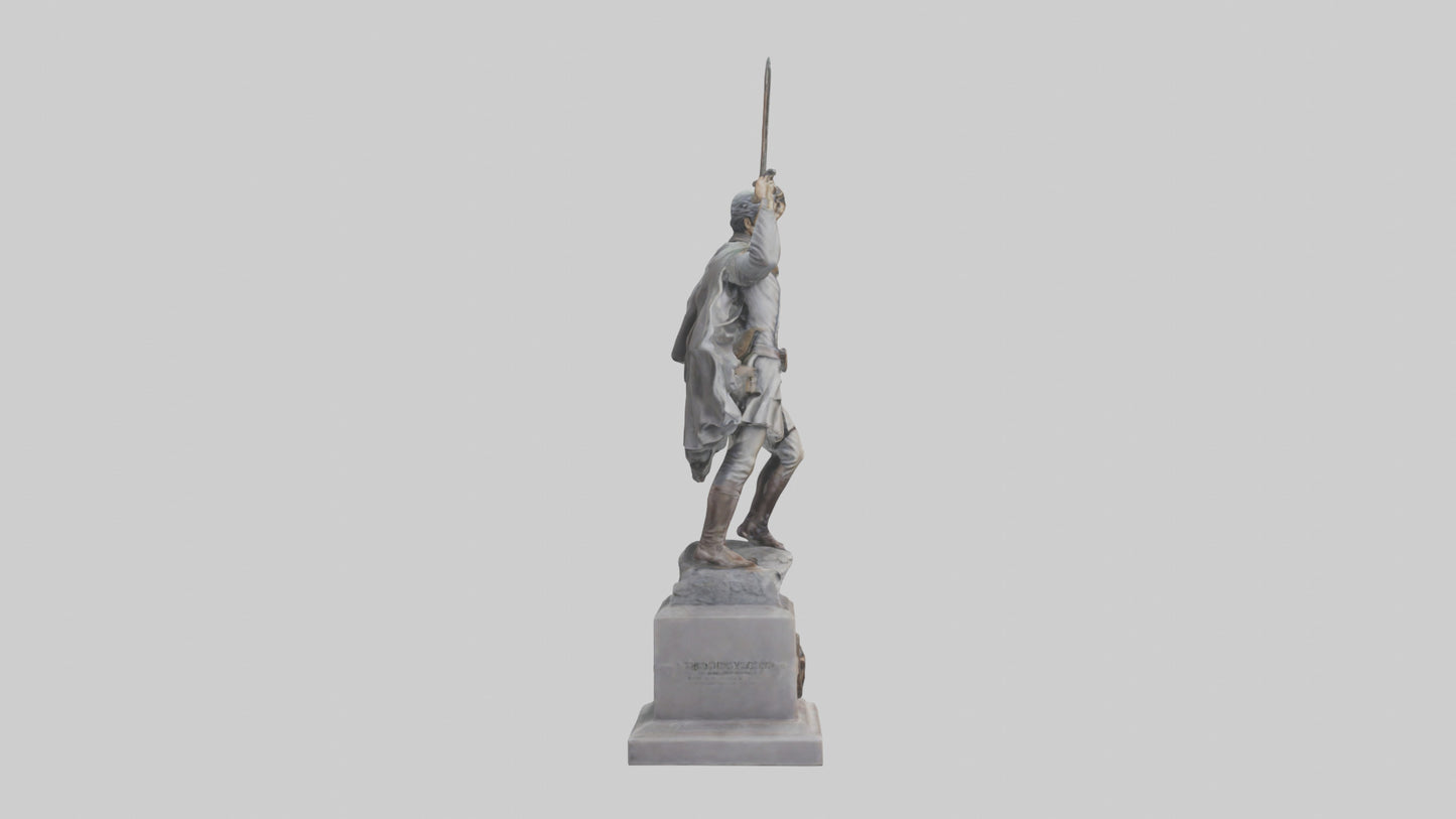 3D model Hero of the Revolution Statue model VR / AR / low-poly