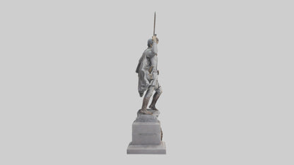 3D model Hero of the Revolution Statue model VR / AR / low-poly