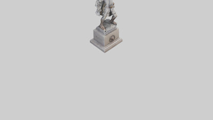 3D model Hero of the Revolution Statue model VR / AR / low-poly
