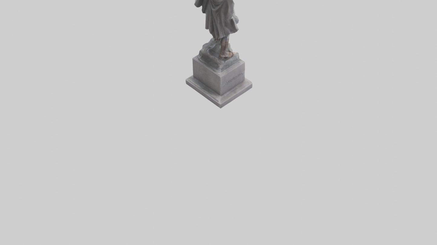 3D model Hero of the Revolution Statue model VR / AR / low-poly