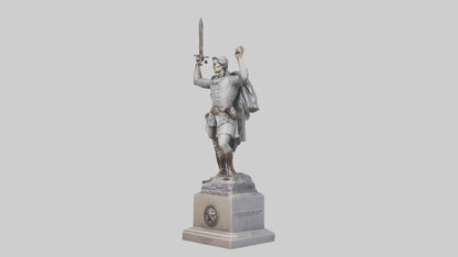 3D model Hero of the Revolution Statue model VR / AR / low-poly