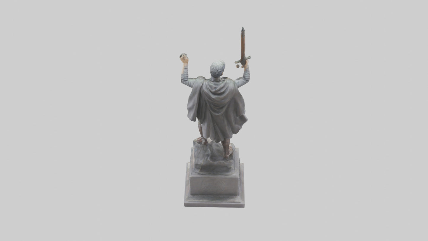 3D model Hero of the Revolution Statue model VR / AR / low-poly