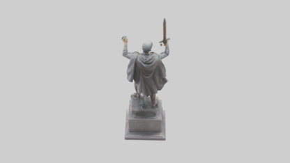 3D model Hero of the Revolution Statue model VR / AR / low-poly