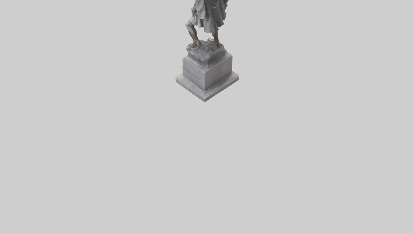 3D model Hero of the Revolution Statue model VR / AR / low-poly