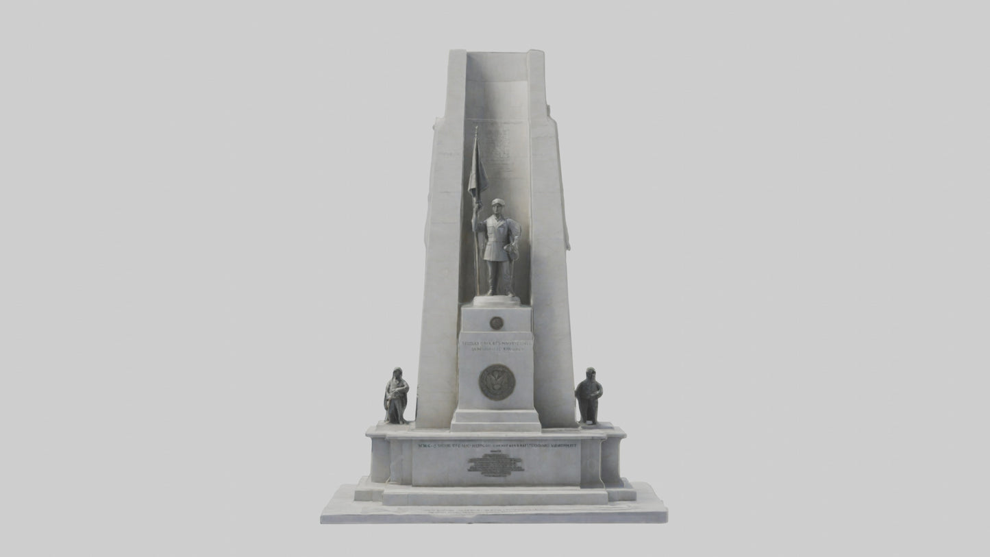 3D model Heroes of Independence monument model VR / AR / low-poly