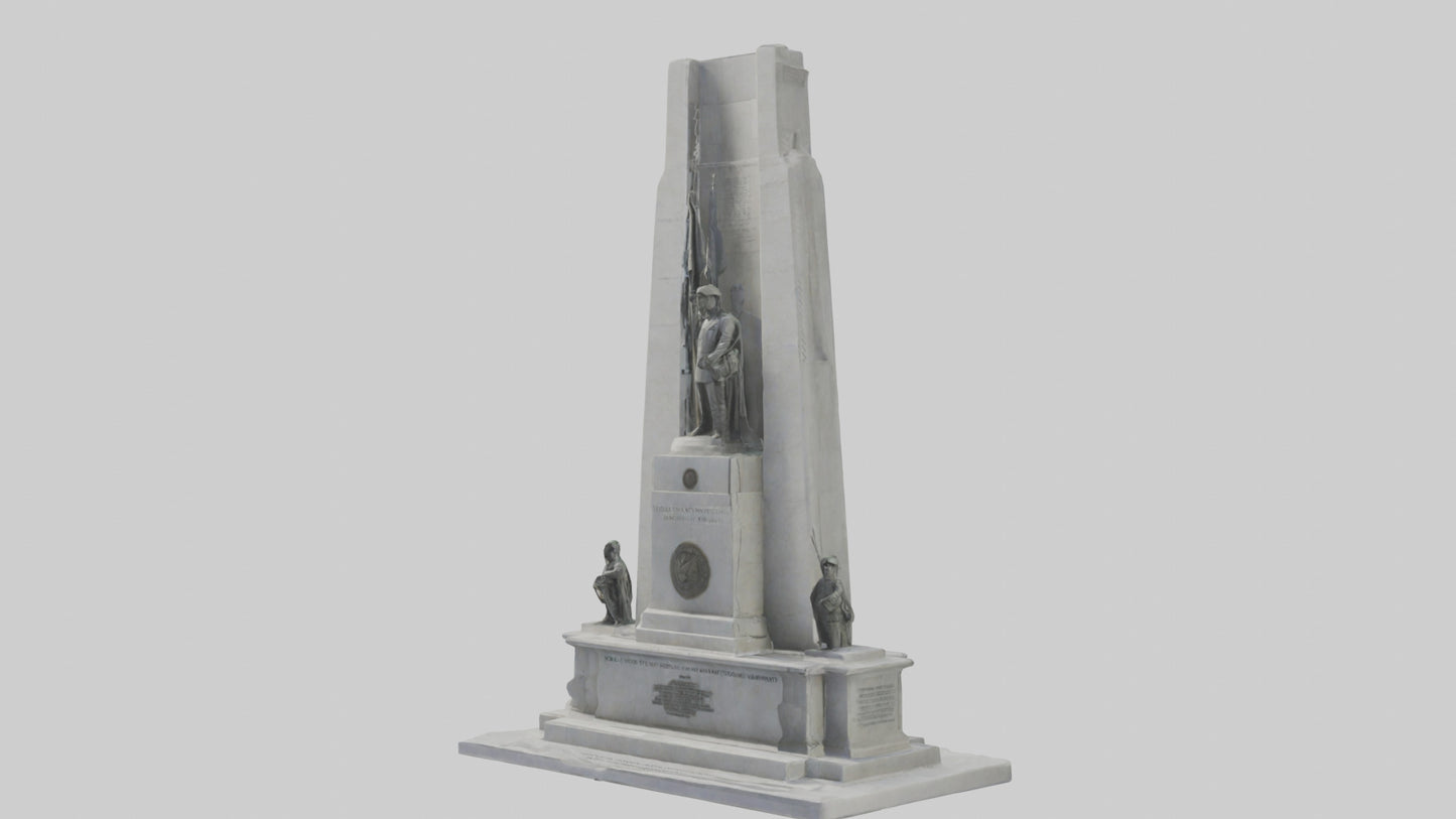 3D model Heroes of Independence monument model VR / AR / low-poly