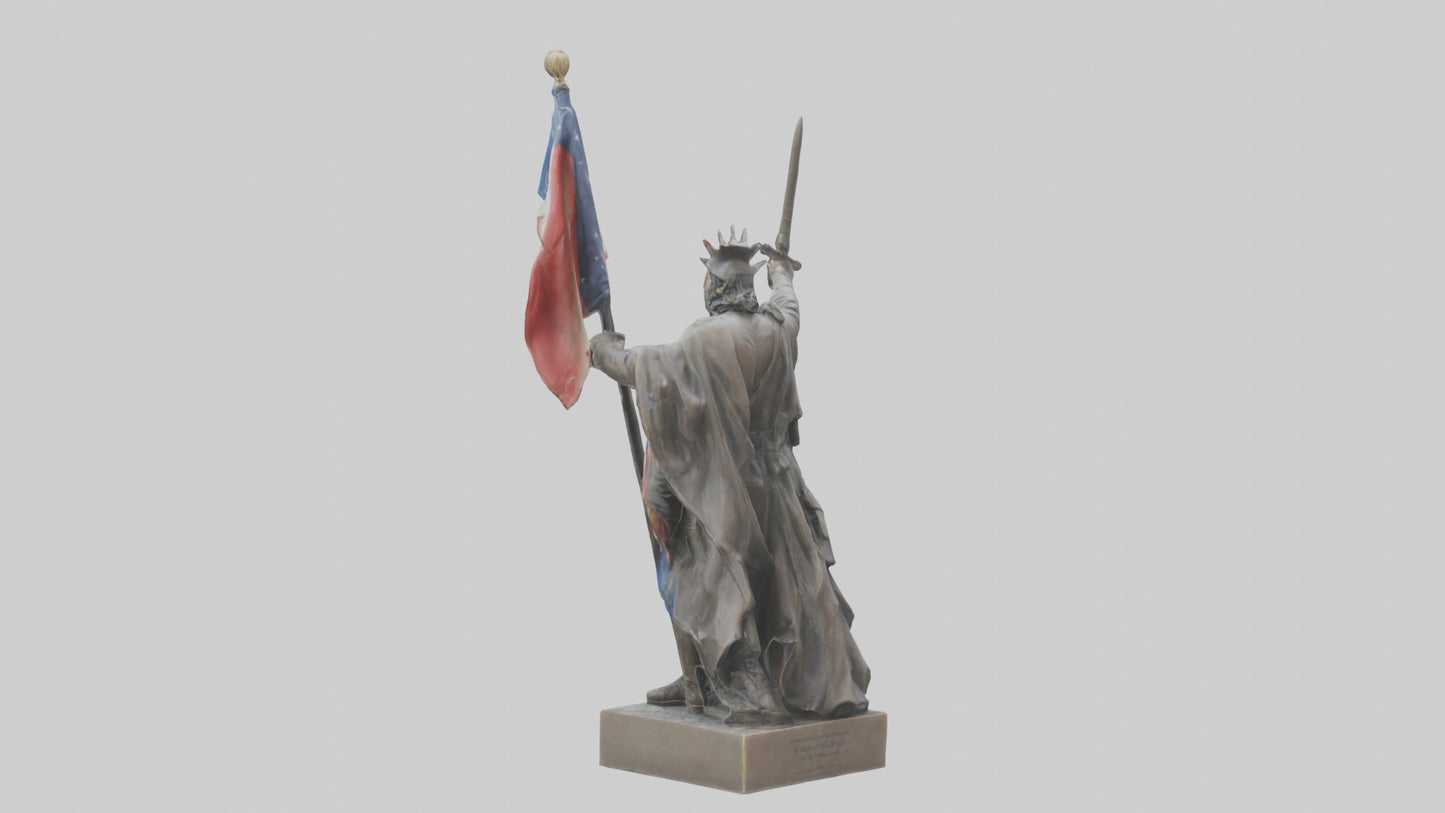 3D model Heroes of Revolution statue model VR / AR / low-poly