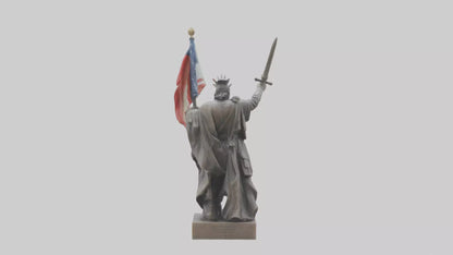 3D model Heroes of Revolution statue model VR / AR / low-poly