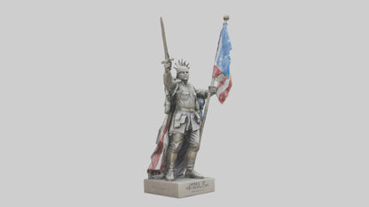 3D model Heroes of Revolution statue model VR / AR / low-poly