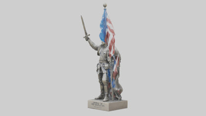3D model Heroes of Revolution statue model VR / AR / low-poly
