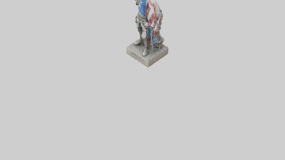 3D model Heroes of Revolution statue model VR / AR / low-poly