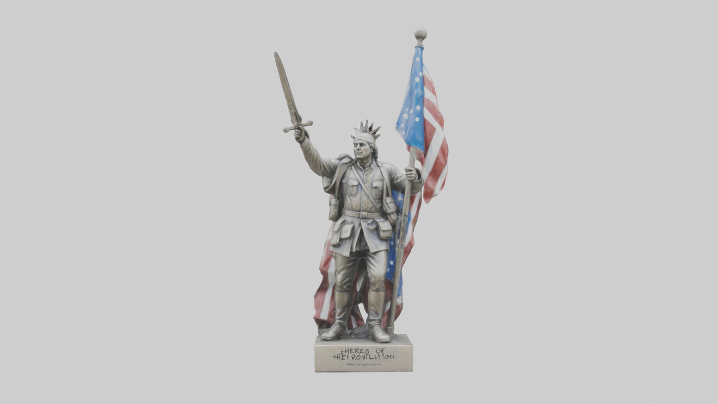3D model Heroes of Revolution statue model VR / AR / low-poly