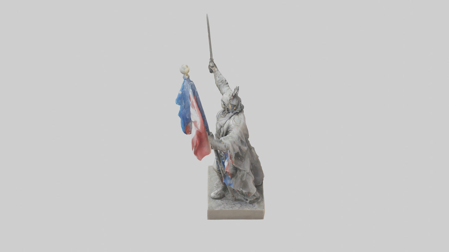 3D model Heroes of Revolution statue model VR / AR / low-poly
