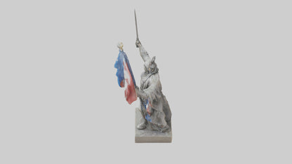 3D model Heroes of Revolution statue model VR / AR / low-poly