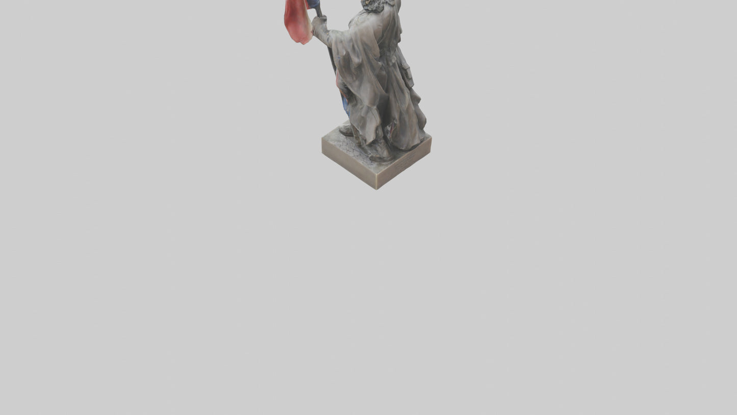 3D model Heroes of Revolution statue model VR / AR / low-poly