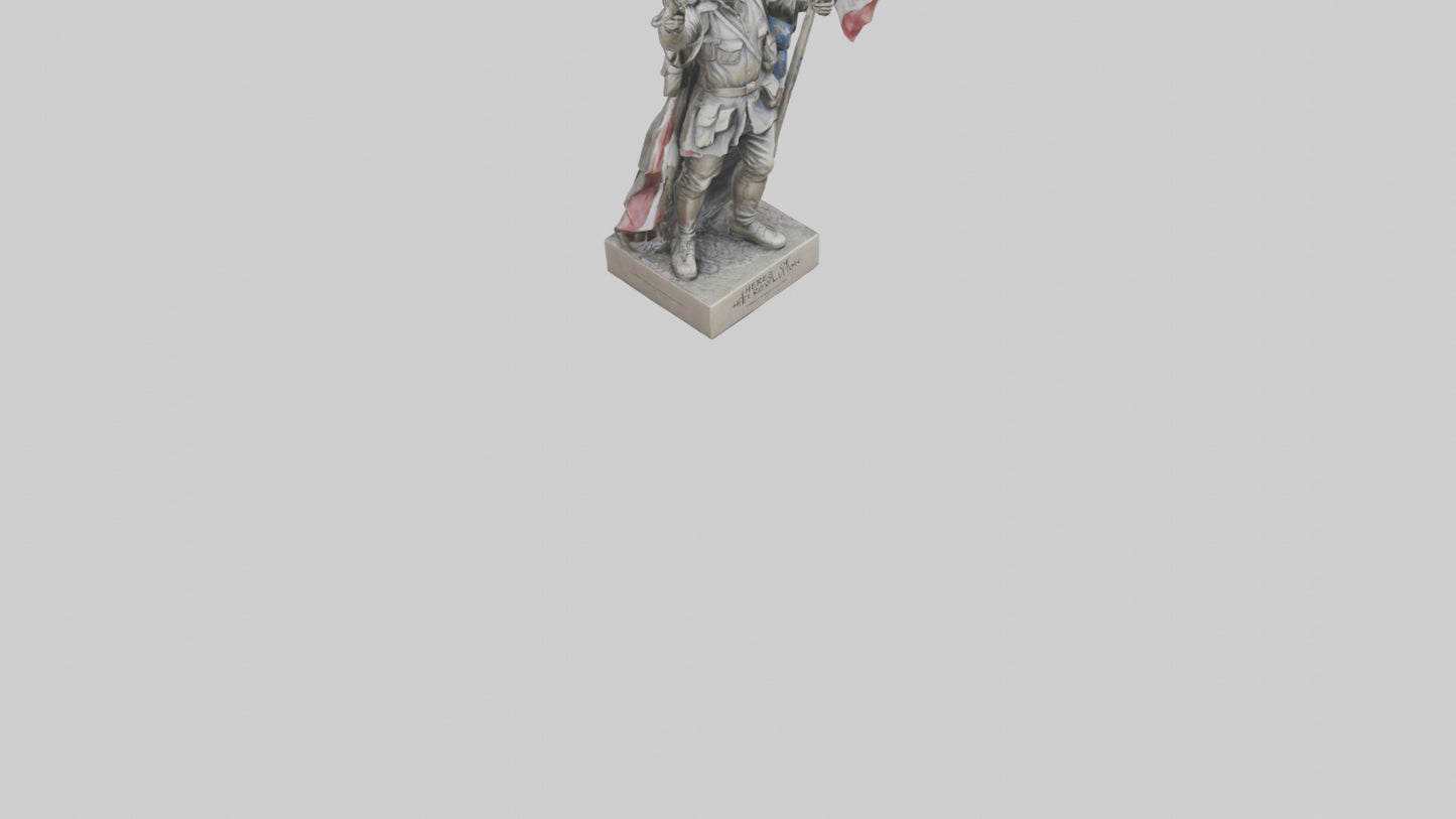 3D model Heroes of Revolution statue model VR / AR / low-poly