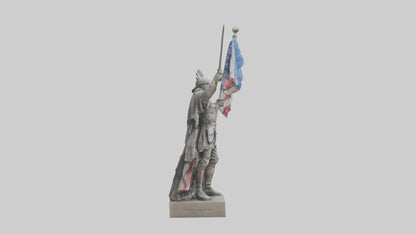 3D model Heroes of Revolution statue model VR / AR / low-poly