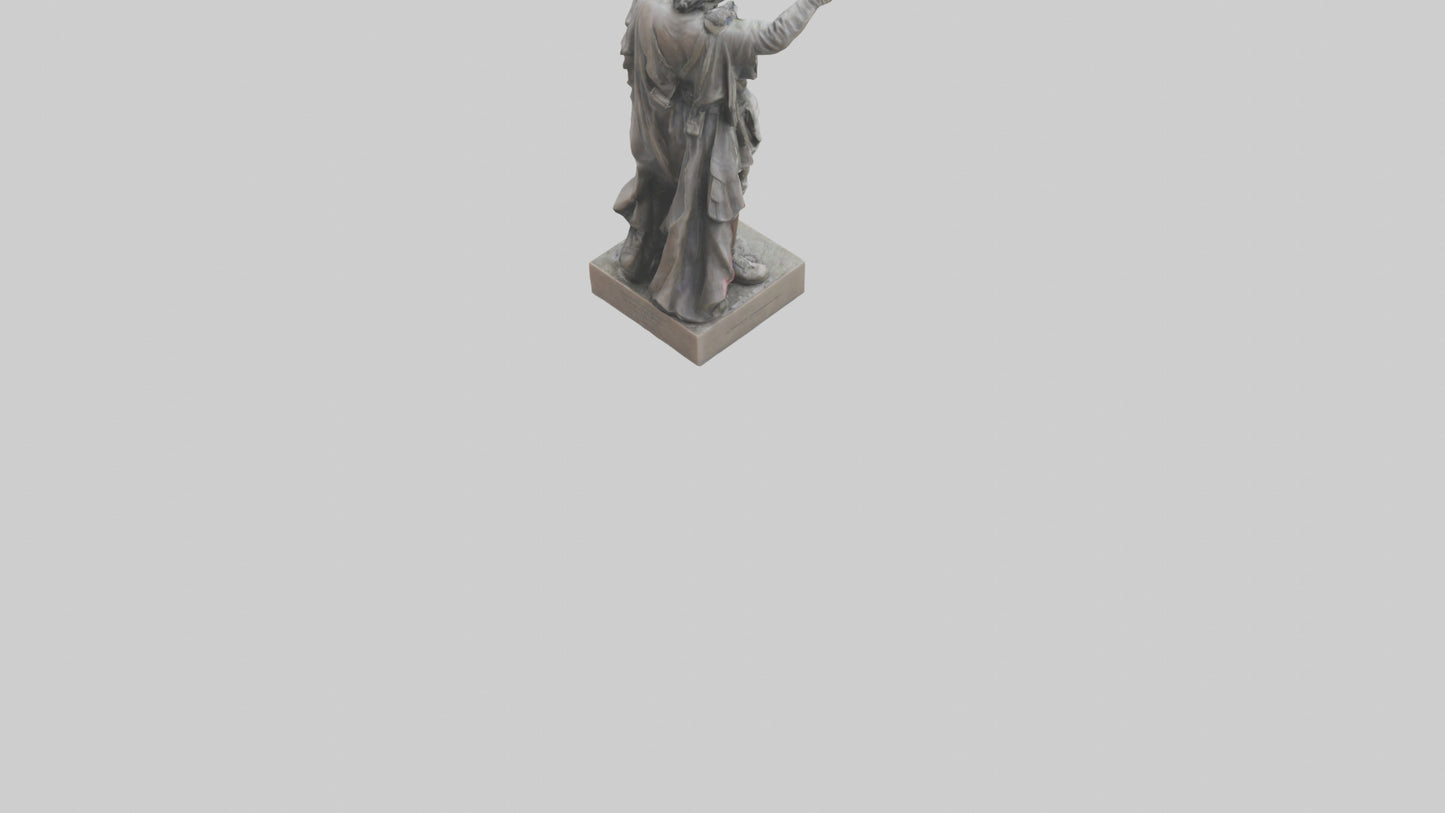 3D model Heroes of Revolution statue model VR / AR / low-poly