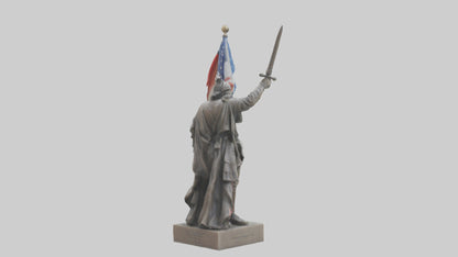 3D model Heroes of Revolution statue model VR / AR / low-poly