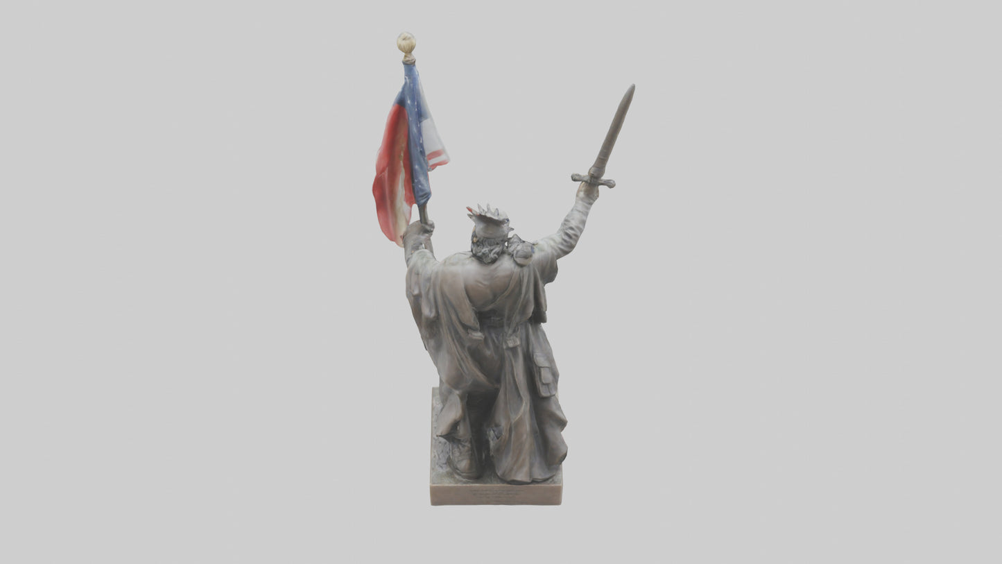 3D model Heroes of Revolution statue model VR / AR / low-poly