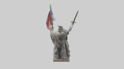 3D model Heroes of Revolution statue model VR / AR / low-poly