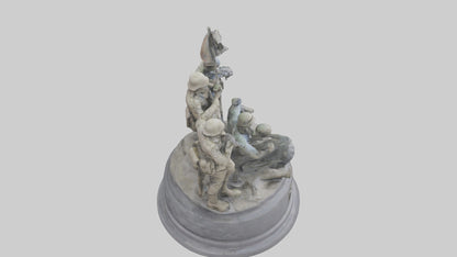 3D model Heroes of the Frontlines statue model VR / AR / low-poly