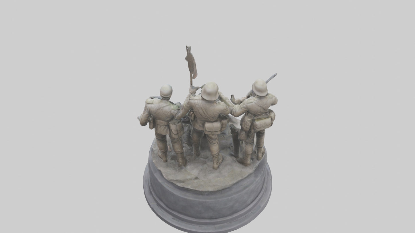 3D model Heroes of the Frontlines statue model VR / AR / low-poly