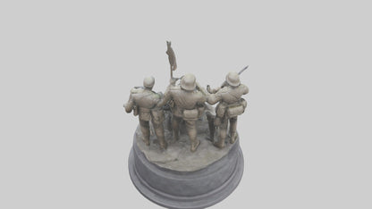 3D model Heroes of the Frontlines statue model VR / AR / low-poly