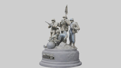 3D model Heroes of the Frontlines statue model VR / AR / low-poly